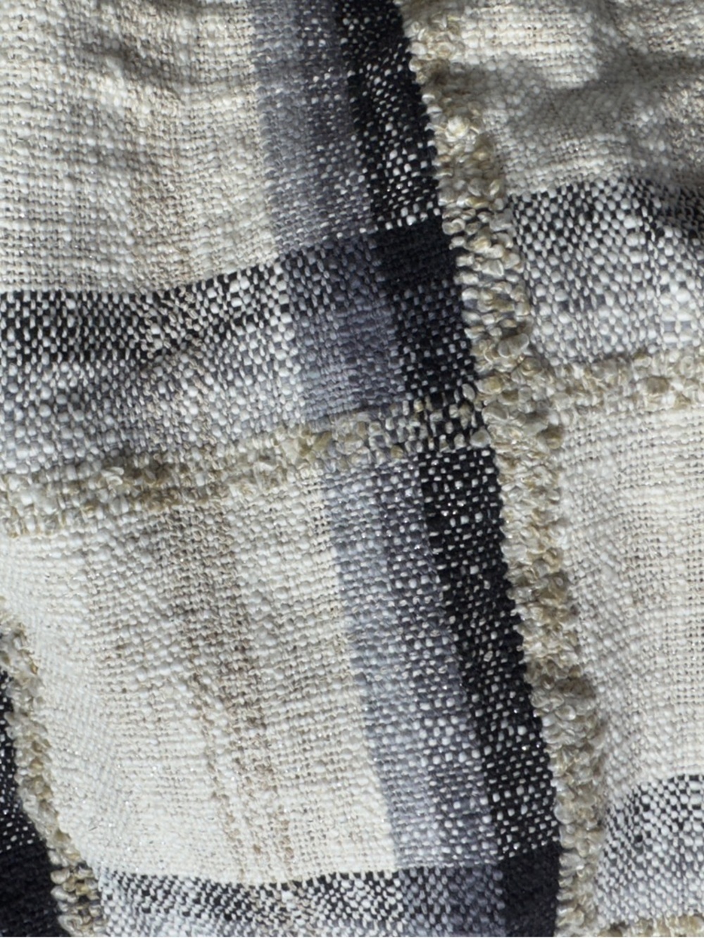 Winter Wonderland Black & White Buffalo Plaid Sherpa Christmas Tree Skirt 50" - Picture 4 of 11